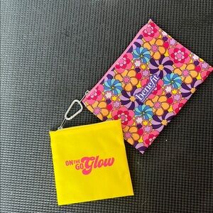 Benefit Makeup Bags with carabiner clip!